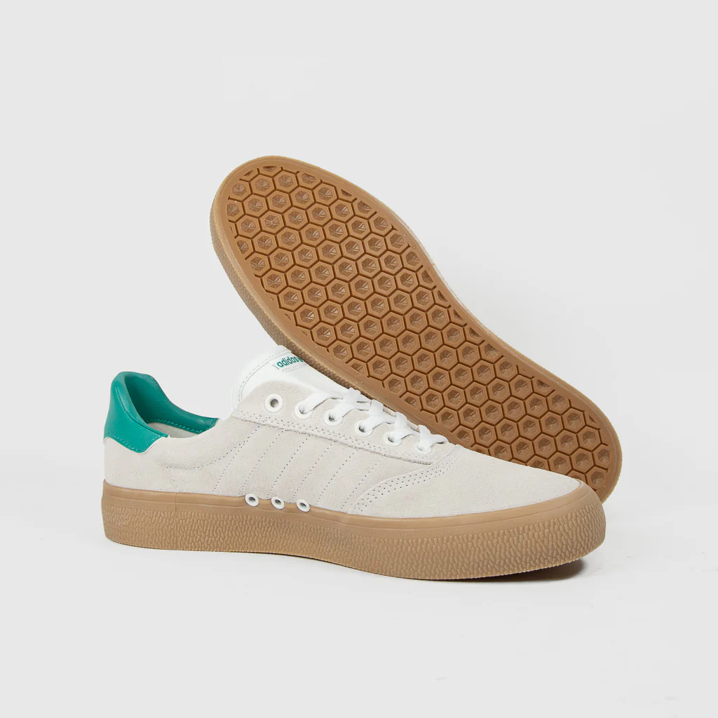 Adidas Skateboarding - 3MC Shoes - Cloud White / Clear Green / Gum - Image 3