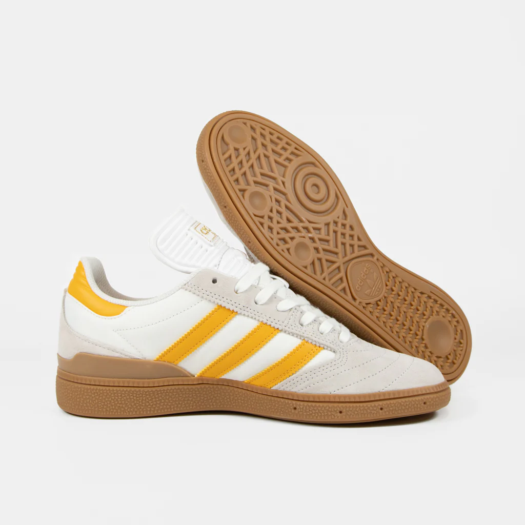 Adidas Skateboarding - Busenitz Shoes - Crystal White / Preloved Yellow / Gum - Image 3