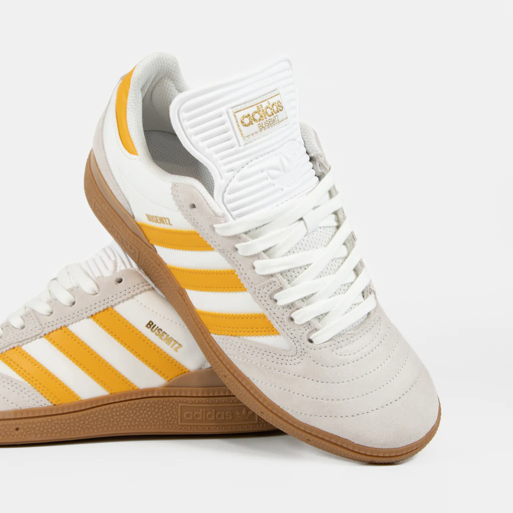 Adidas Skateboarding - Busenitz Shoes - Crystal White / Preloved Yellow / Gum - Image 4