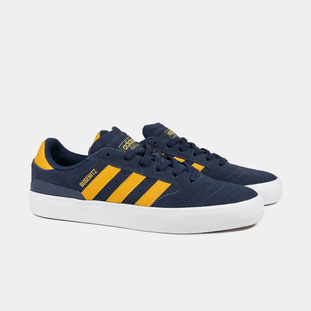Adidas Skateboarding - Busenitz Vulc 2 Shoes - Collegiate Navy / Preloved Yellow / Footwear White - Image 2