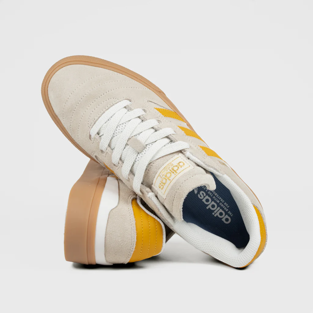 Adidas Skateboarding - Busenitz Vulc 2 Shoes - Crystal White / Preloved Yellow / Gold Metallic - Image 4