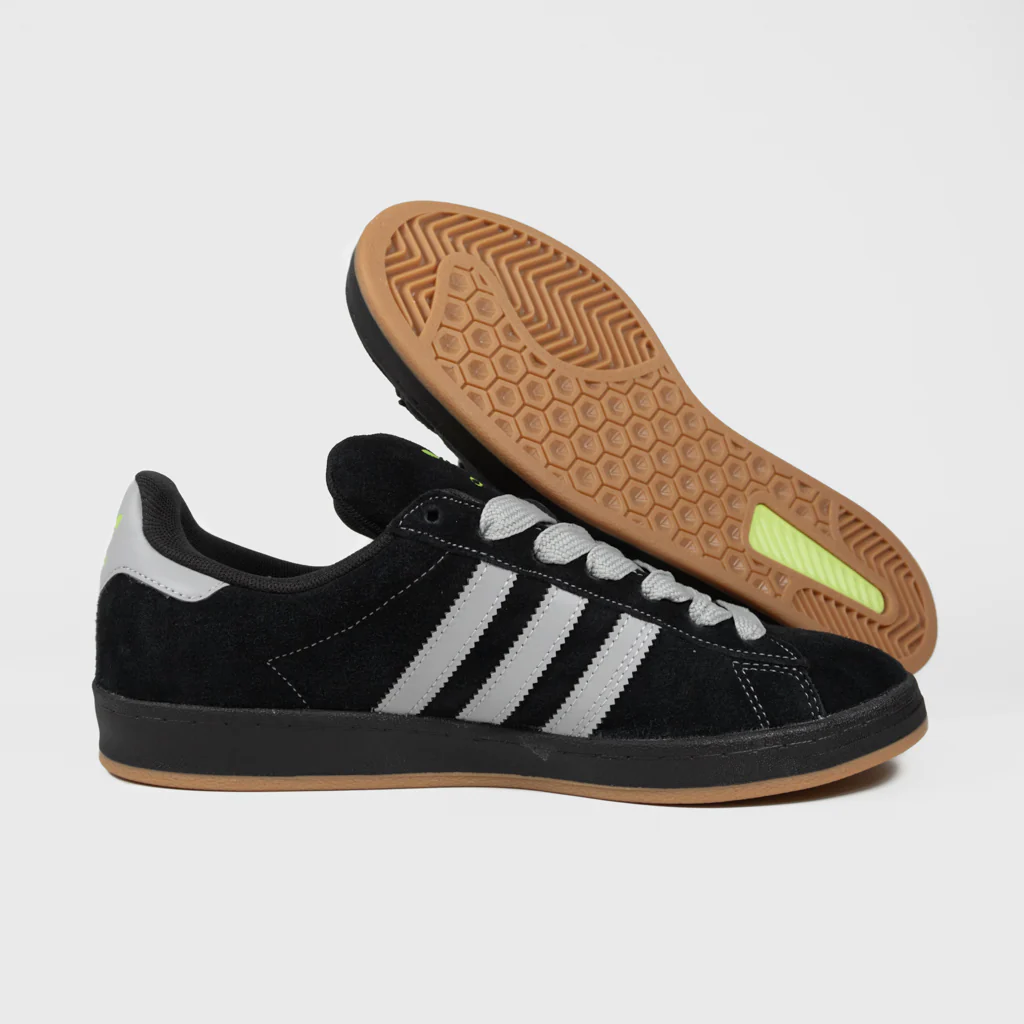 Adidas Skateboarding - Campus 90s ADV Shoes - Core Black / Grey Two / Gold Metallic - Image 3