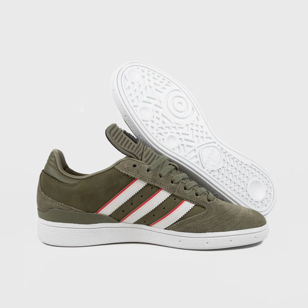 Adidas Skateboarding - Dan Mancina Busenitz Shoes - Olive Strata / Red / Cloud White - Image 3