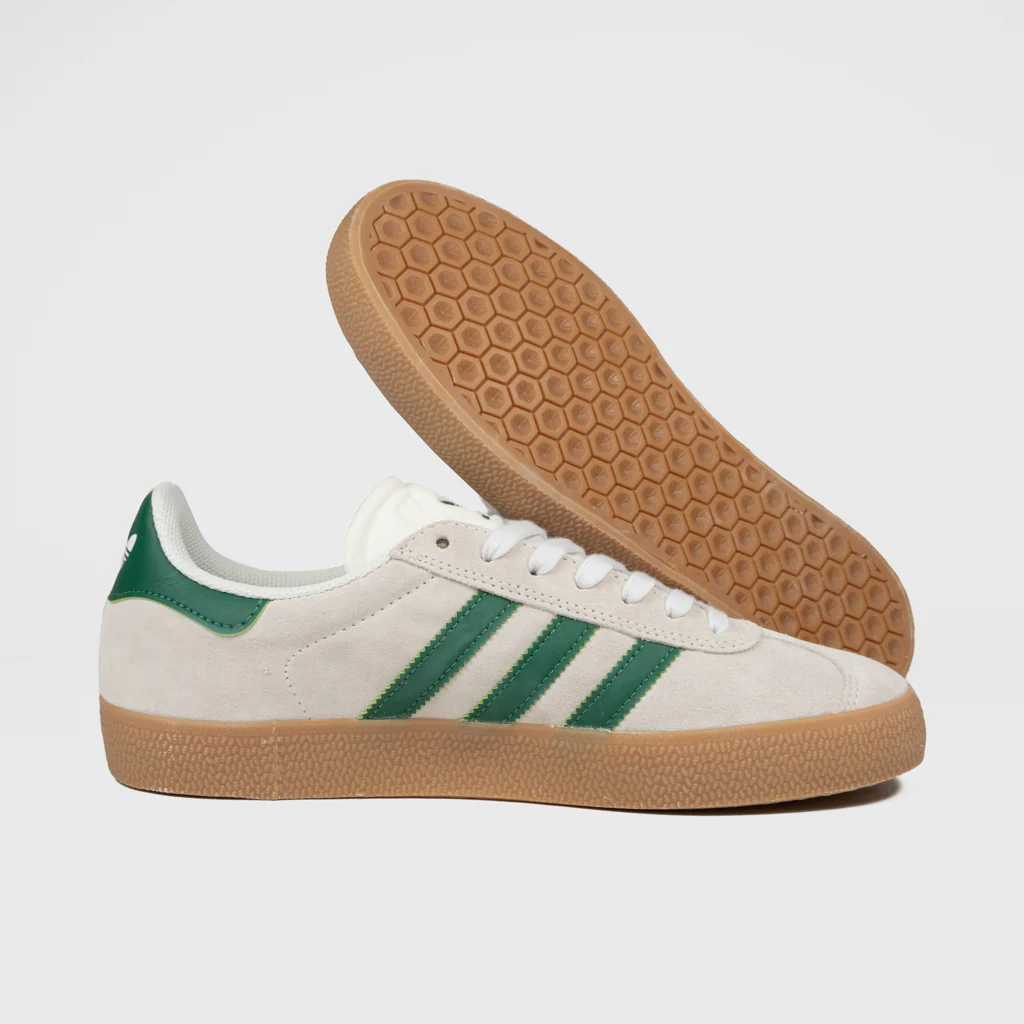 Adidas Skateboarding - Gazelle ADV Shoes - Crystal White / Crystal White / Gum - Image 3