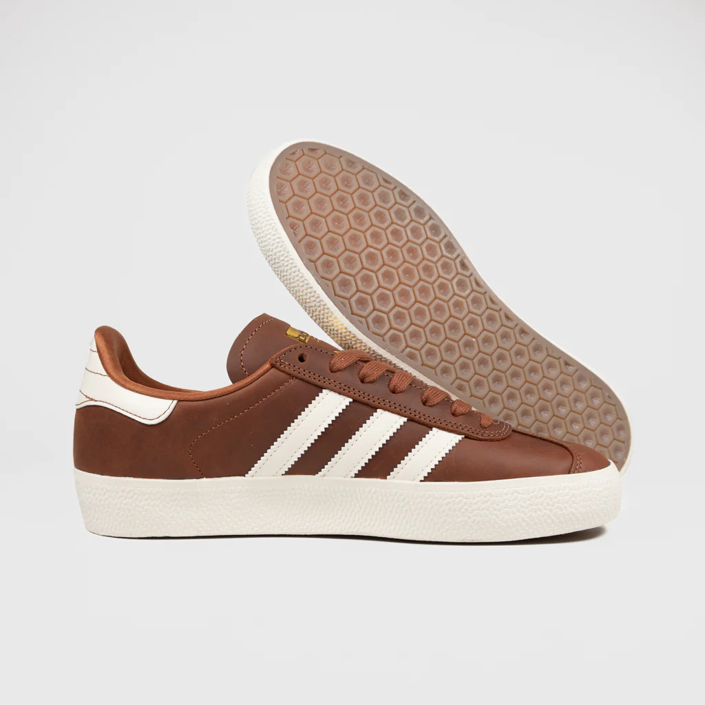 Adidas Skateboarding - Gazelle ADV Shoes - Dusky Bronze / Chalk White / Off White - Image 3