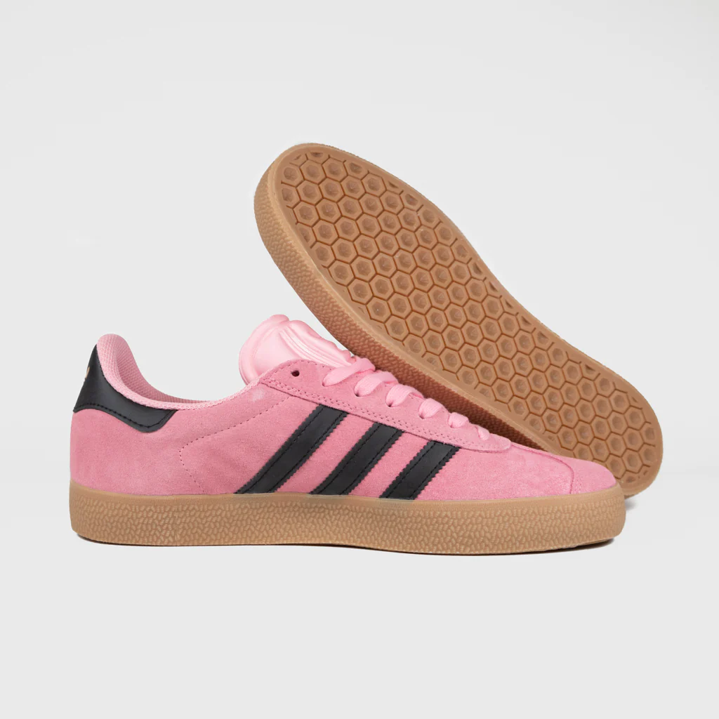 Adidas Skateboarding - Gazelle ADV Shoes - Light Pink / Core Black / Gum - Image 3