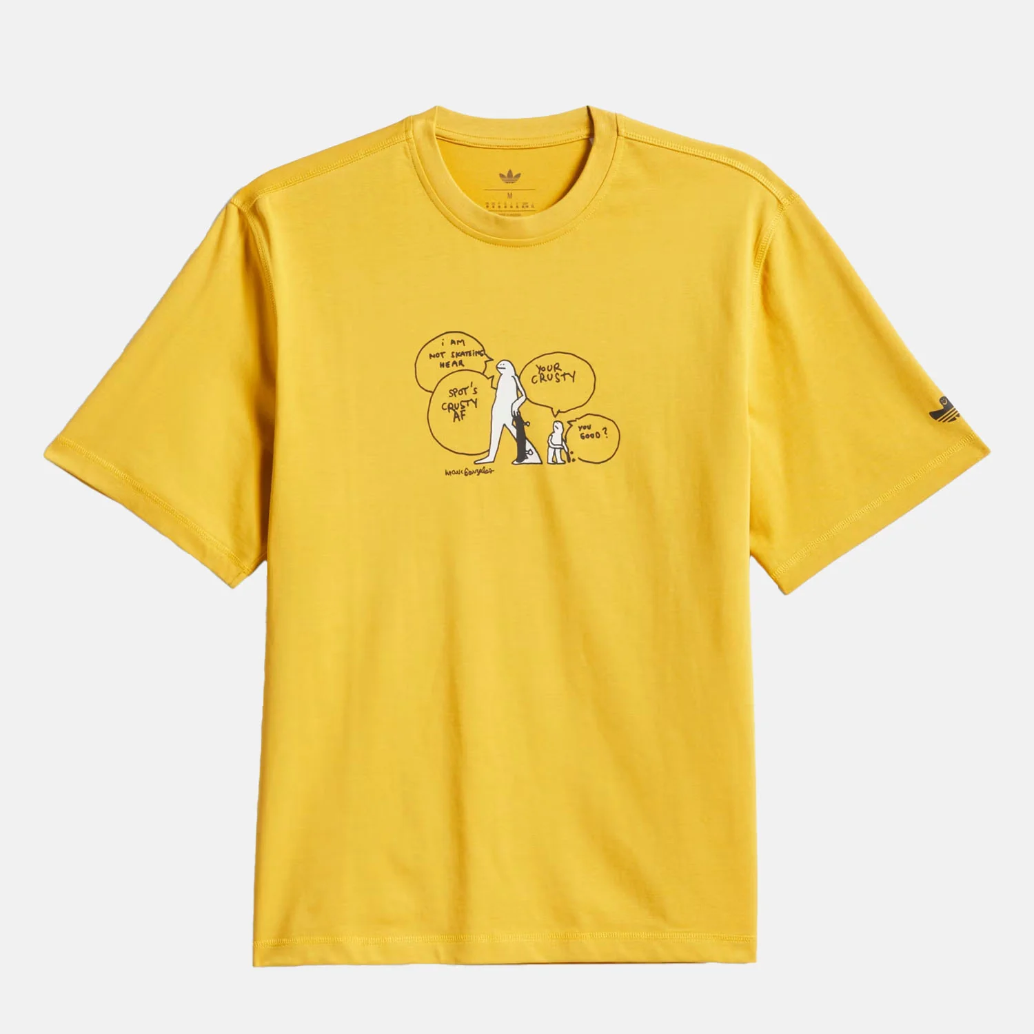 Adidas Skateboarding - Gonz Crusty T-Shirt - Preloved Yellow / Black