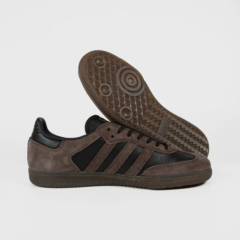 Adidas Skateboarding - Kader Sylla Samba ADV Shoes - Core Black / Brown / Gum 5 - Image 3
