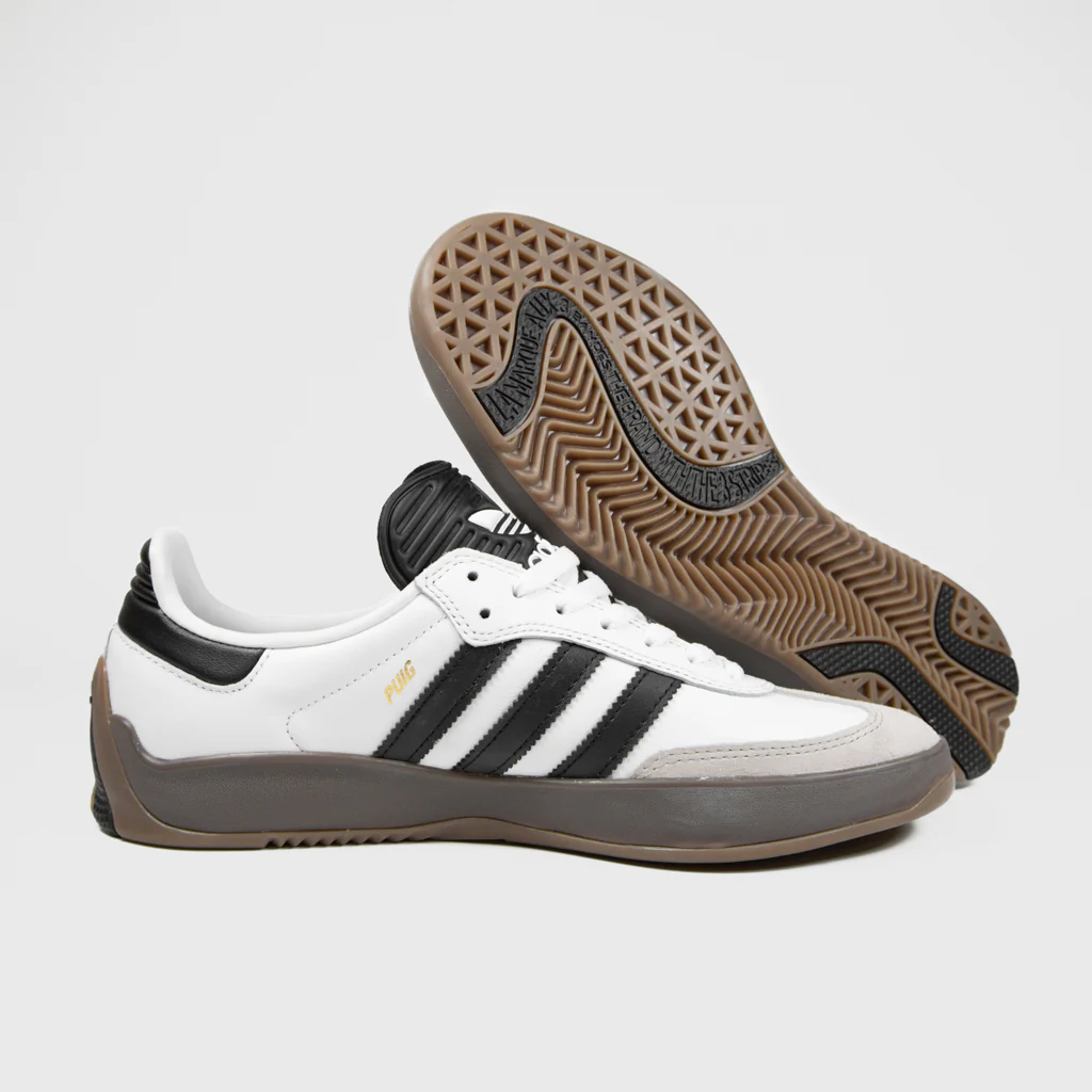 Adidas Skateboarding - Puig Samba Shoes - Footwear White / Core Black / Gum 5 - Image 3