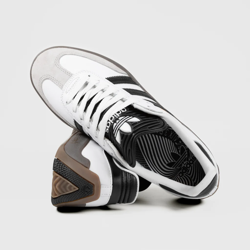 Adidas Skateboarding - Puig Samba Shoes - Footwear White / Core Black / Gum 5 - Image 4