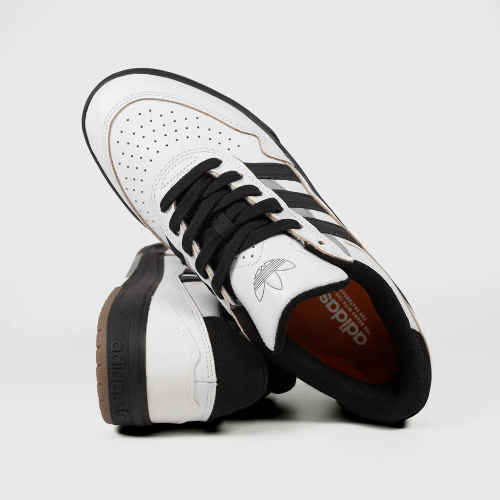 Adidas Skateboarding - Tyshawn II Shoes - Crystal White / Core Black / Charcoal Solid Grey - Image 4
