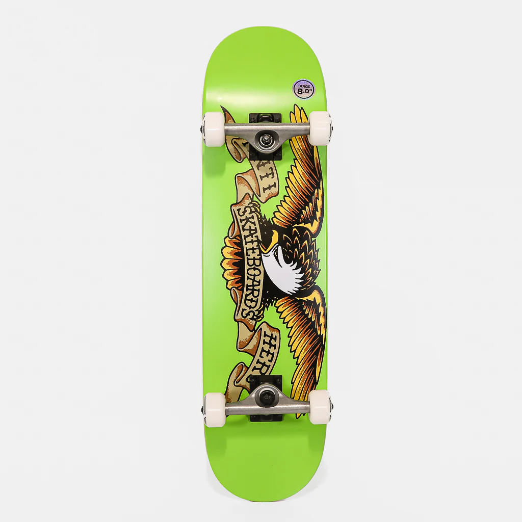 Anti Hero Skateboards - 8.0" Classic Eagle Complete Skateboard - Green