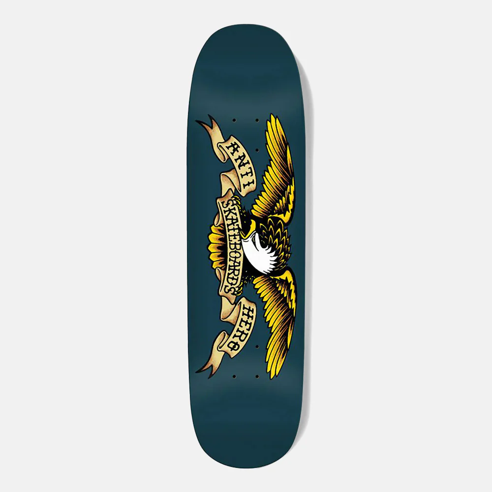 Anti Hero Skateboards - 8.75" Team Shaped Eagle Blue Meanie Skateboard Deck - Navy