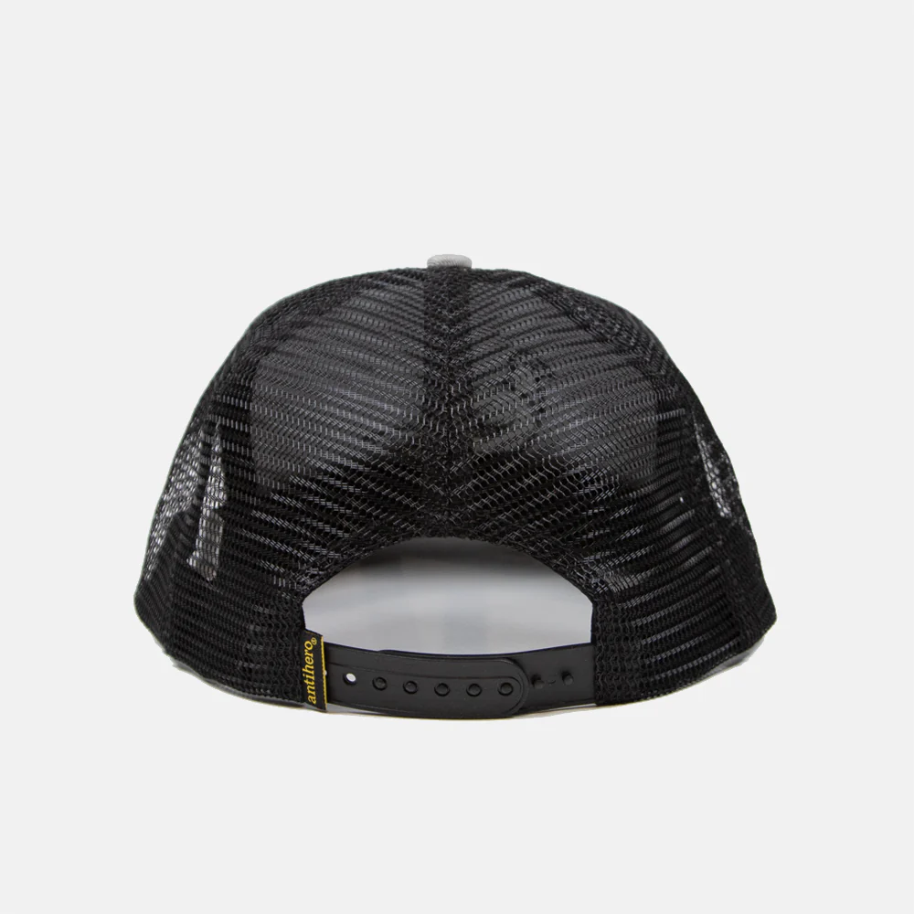 Anti Hero Skateboards - Basic Pigeon Round Meshback Trucker Cap - Silver / Black - Image 3