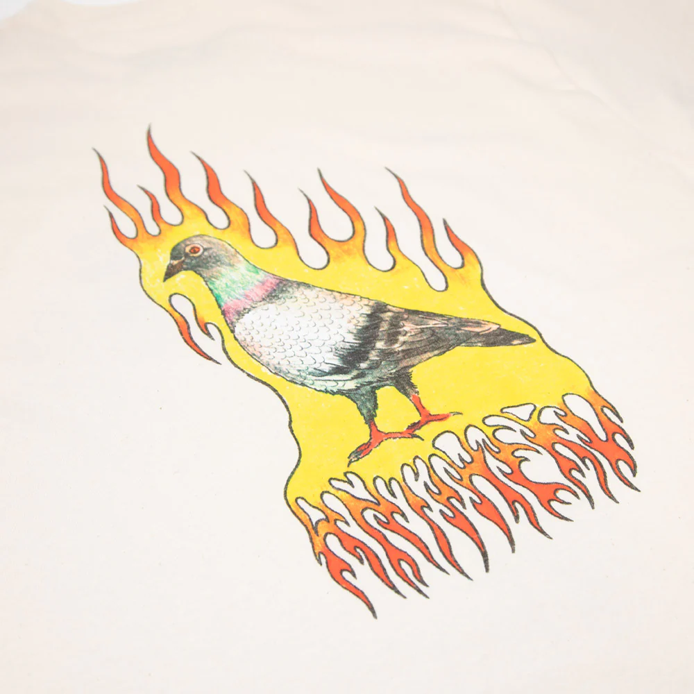 Anti Hero Skateboards - Flame Pigeon T-Shirt - Natural / Multi - Image 3