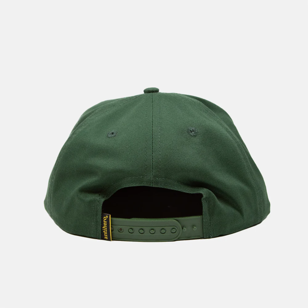 Anti Hero Skateboards - Lil Pigeon Snapback Cap - Forest Green / Yellow - Image 3