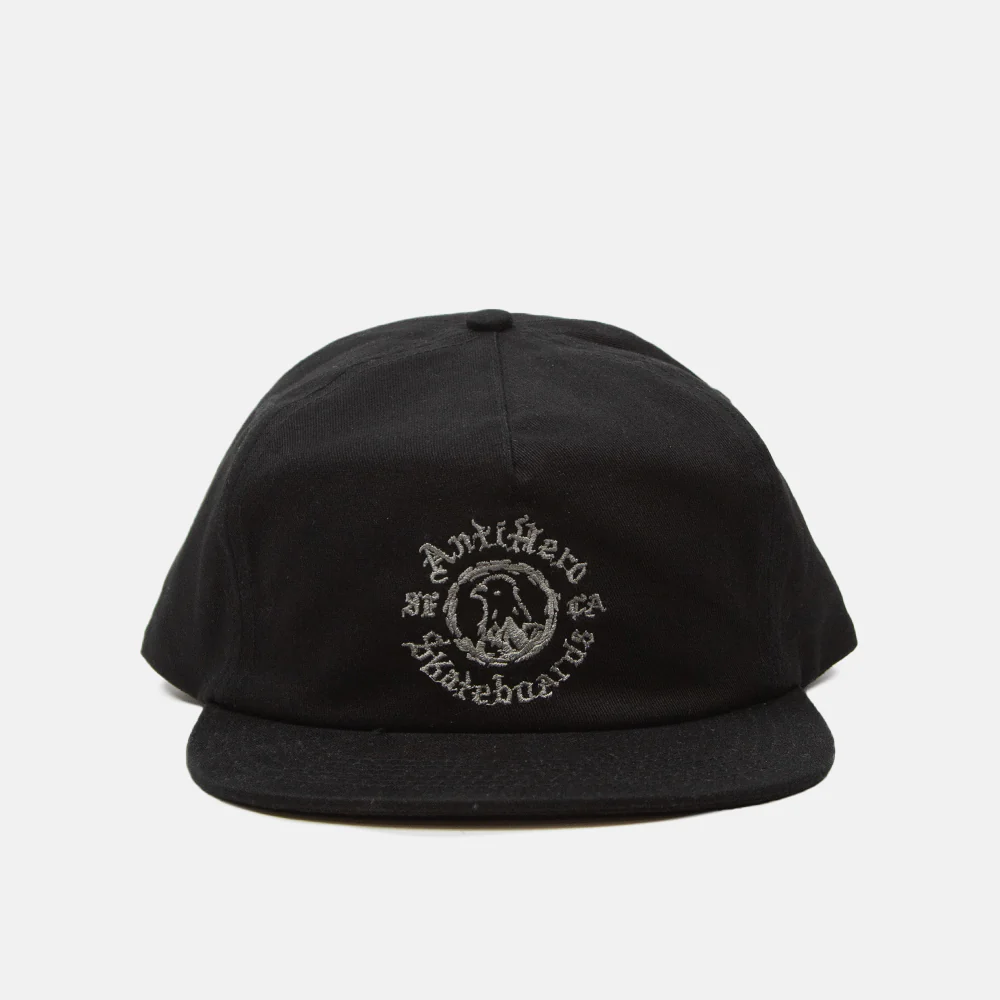 Anti Hero Skateboards - Pigeon Motion Snapback Cap - Black / Charcoal - Image 2