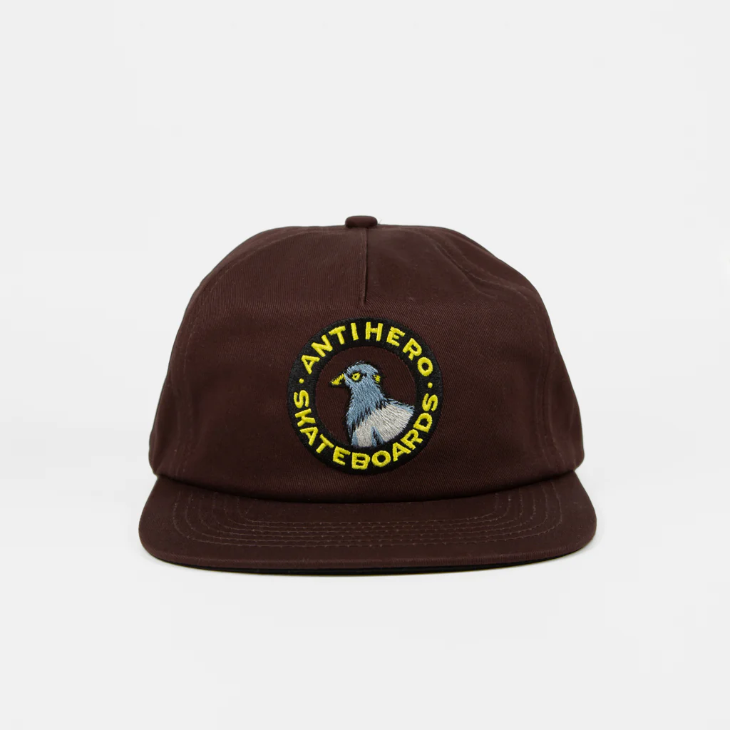 Anti Hero Skateboards - Pigeon Round Snapback Cap - Brown - Image 2