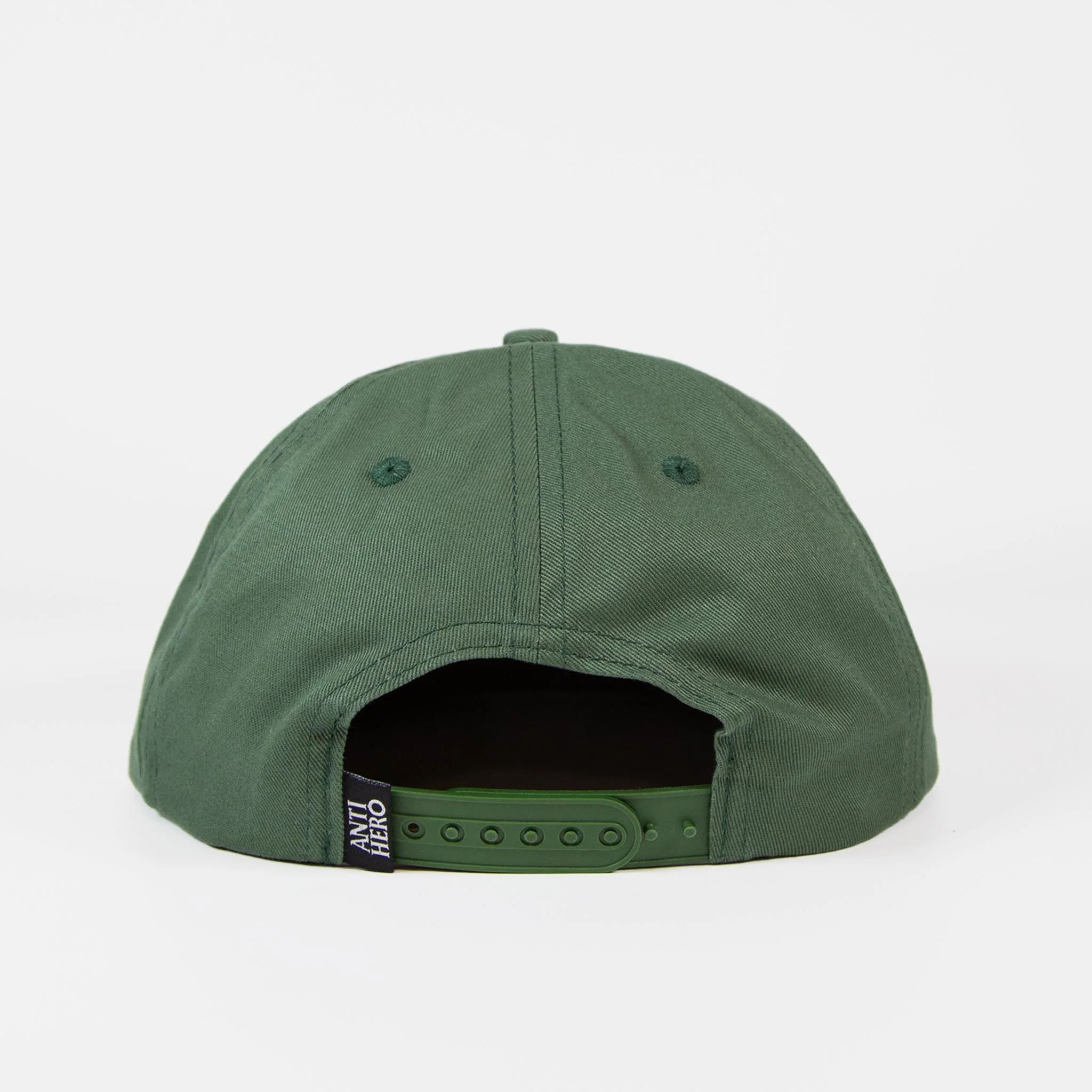 Anti Hero Skateboards - Basic Pigeon Round Snapback Cap - Forest Green / White - Image 3