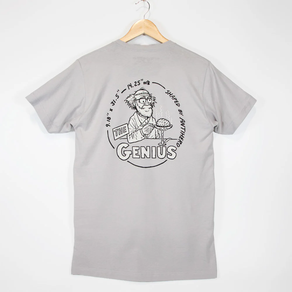 Anti Hero Skateboards - The Genius T-Shirt - Silver / Grey / Black
