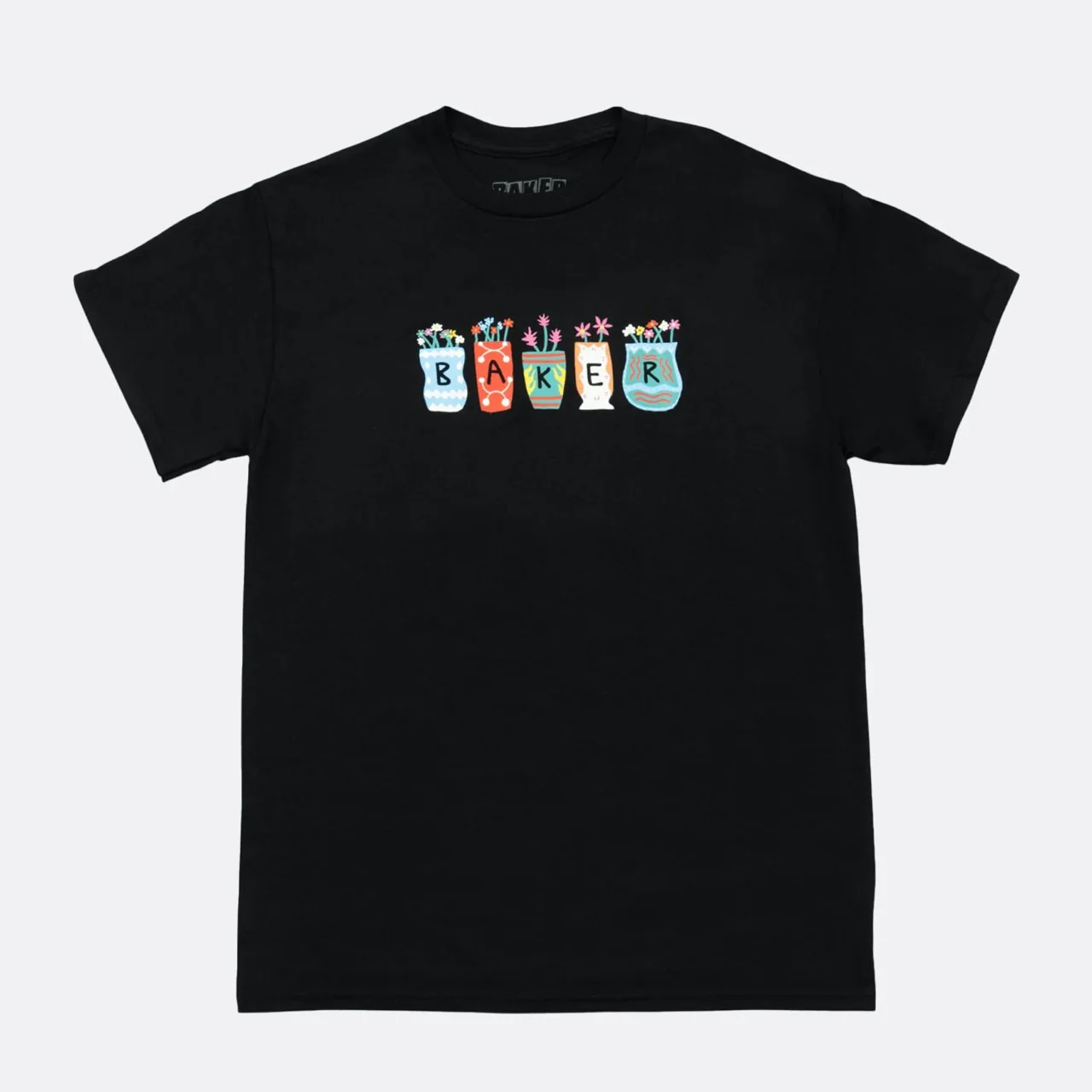 Baker Skateboards - Pots and Flowers Short Sleeve T-Shirt - Black
