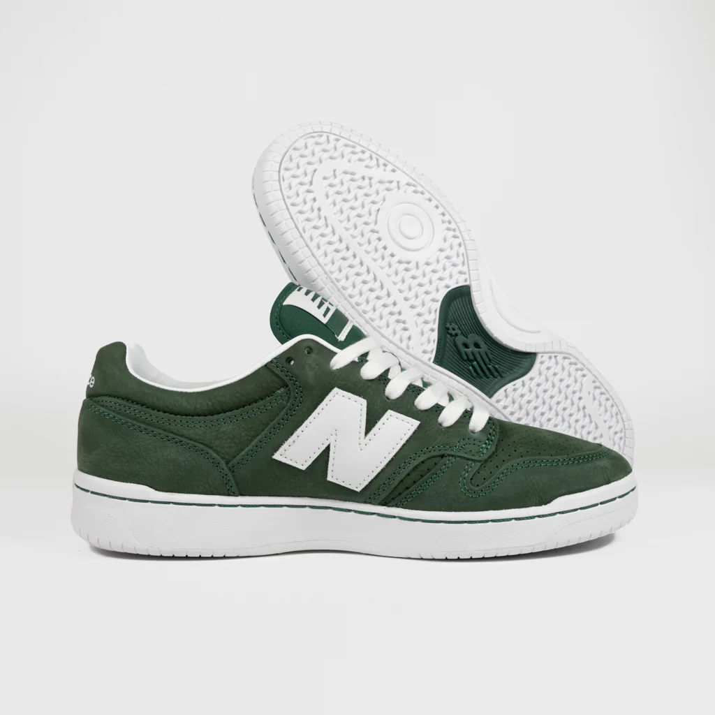 New Balance Numeric - 480 Shoes - Forest Green / White - Image 3