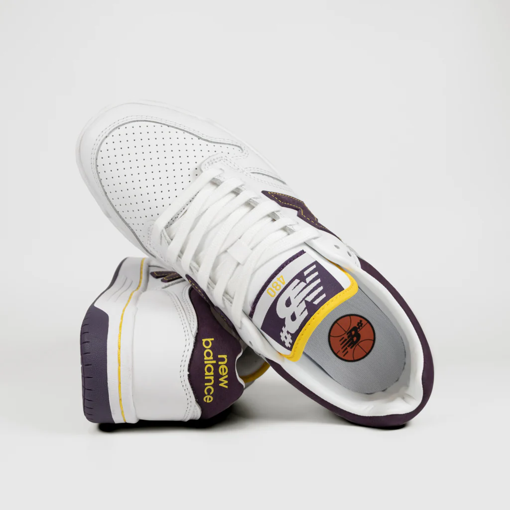 New Balance Numeric - 480 Shoes - White / Purple - Image 4
