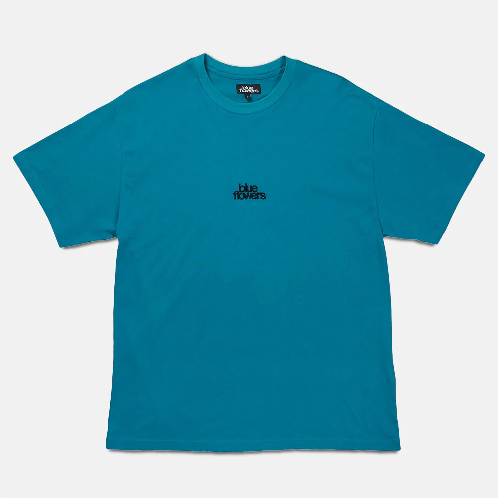 Blue Flowers - Evolution T-Shirt - Ocean Blue - Image 2