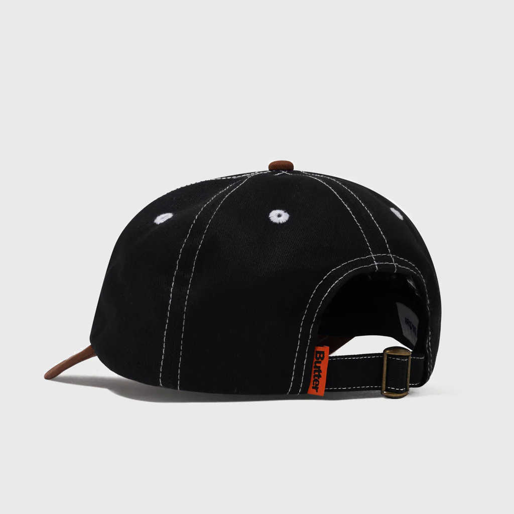 Butter Goods - Ace 6 Panel Cap - Black / Brown - Image 2