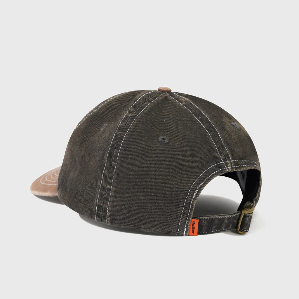 Butter Goods - Art 6 Panel Cap - Charcoal / Redwood - Image 2