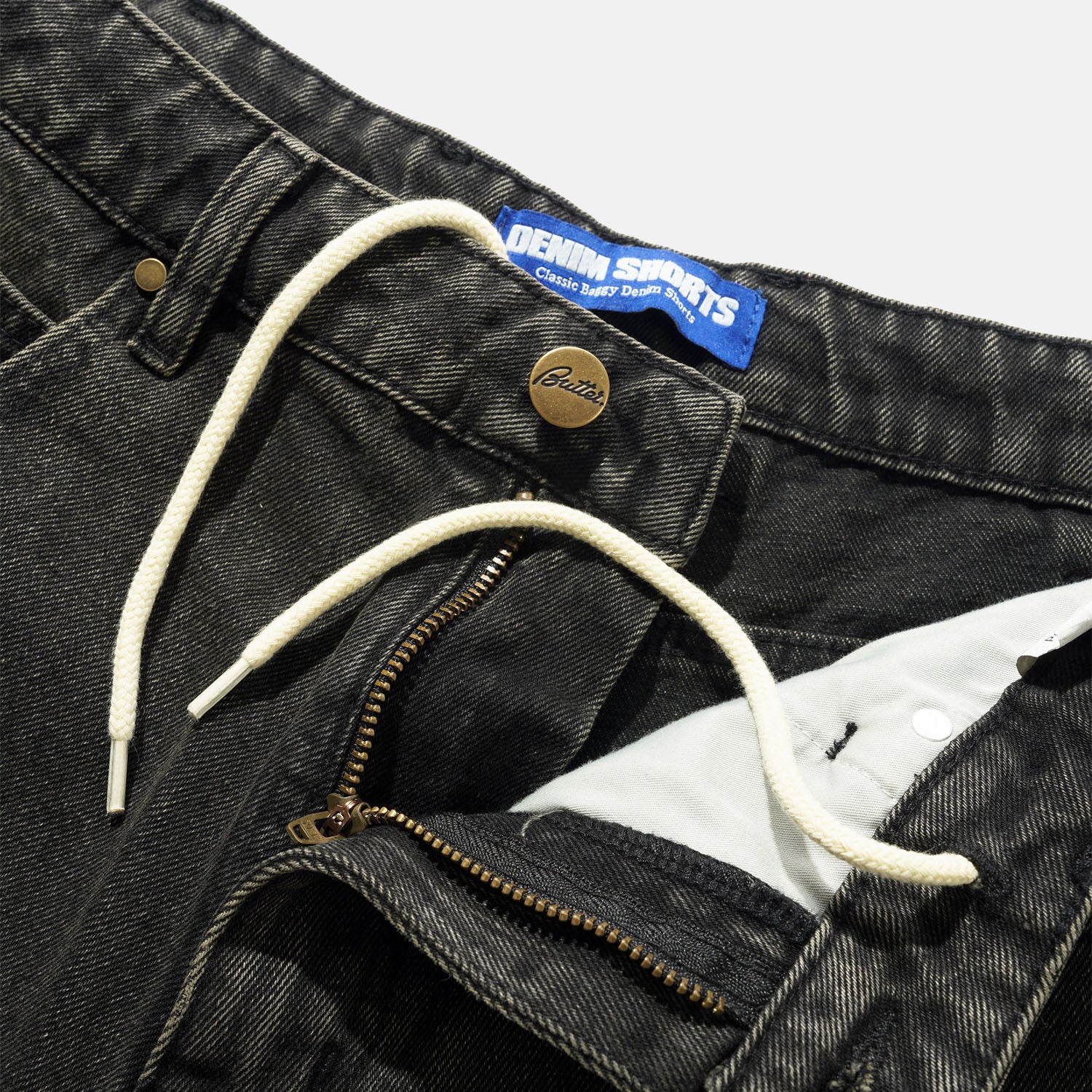 Butter Goods - Baggy Denim Shorts - Faded Black - Image 3