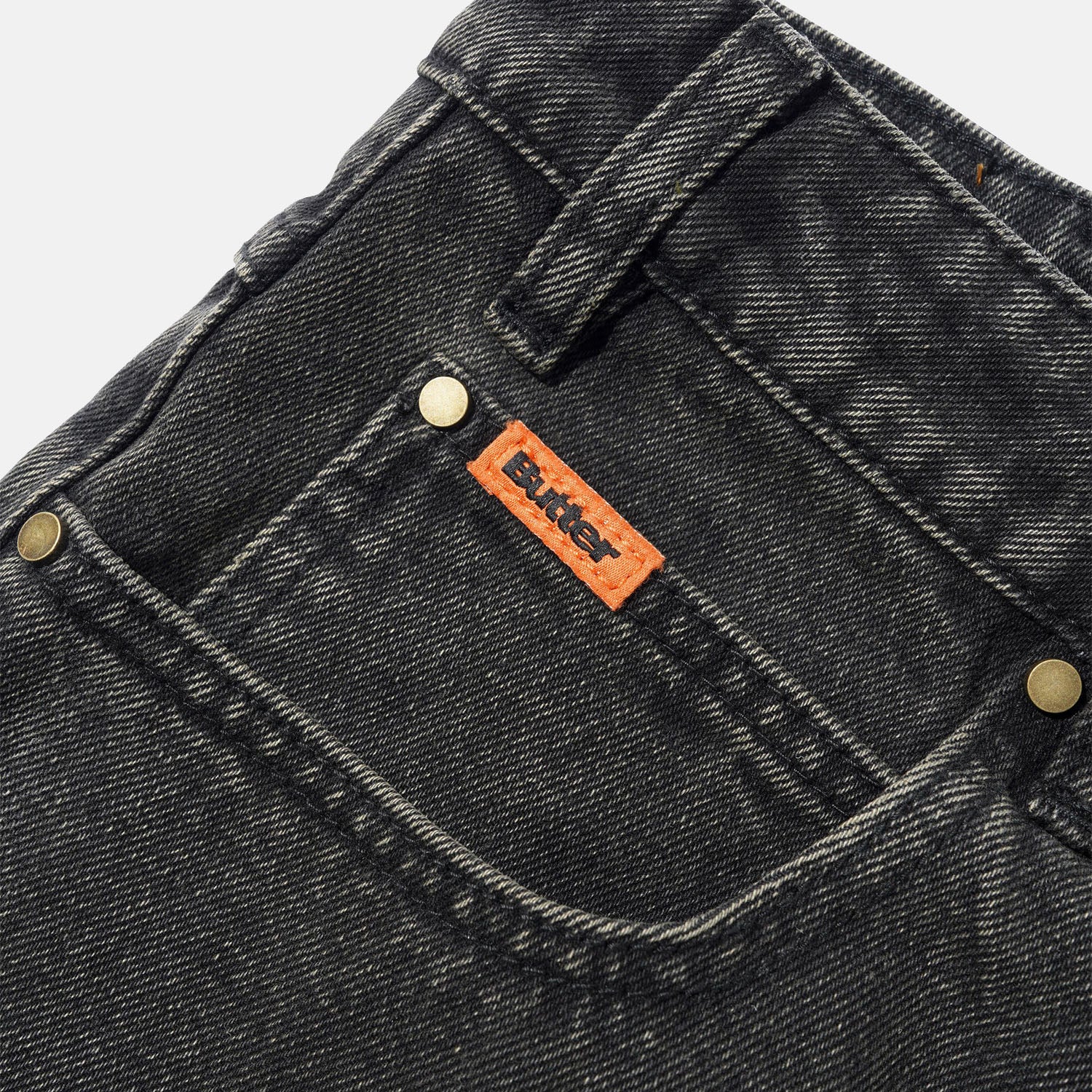 Butter Goods - Baggy Denim Shorts - Faded Black - Image 5