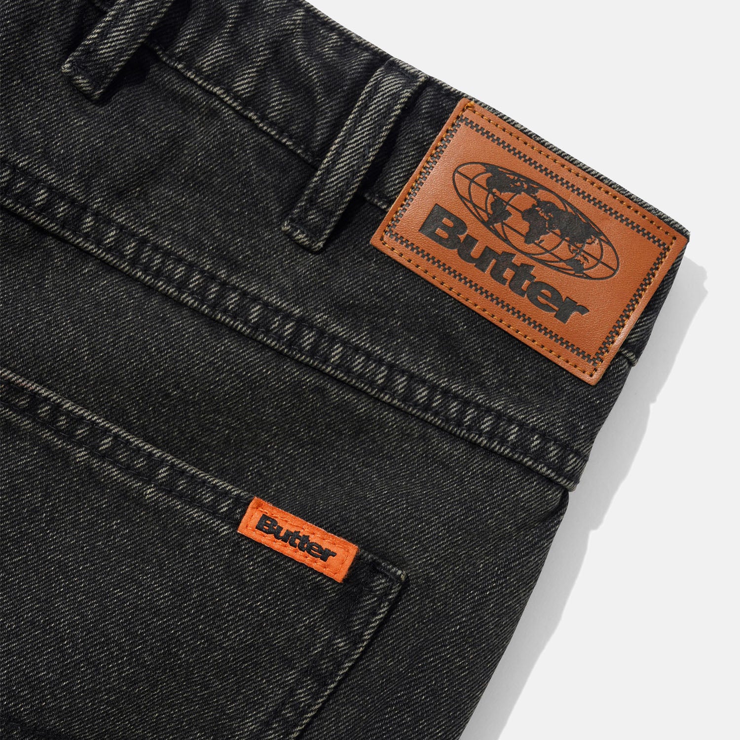 Butter Goods - Baggy Denim Shorts - Faded Black - Image 6