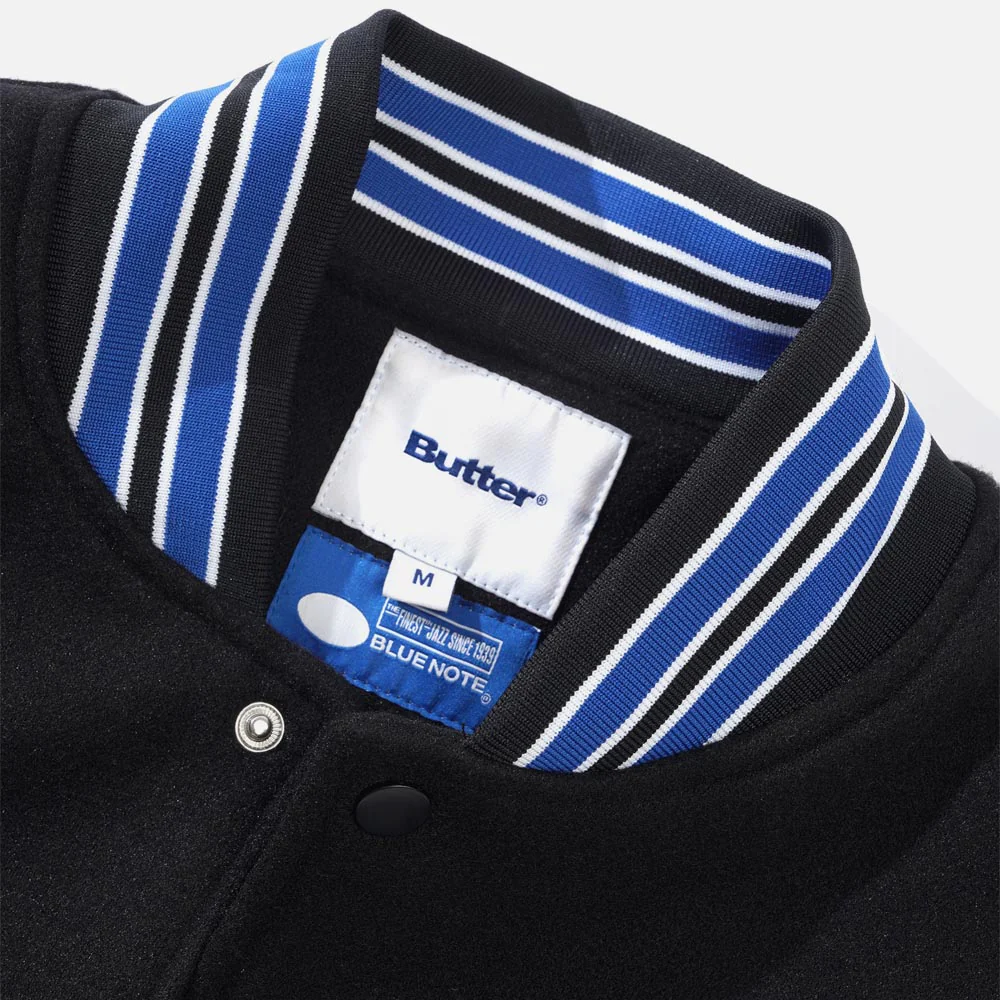 Butter Goods - Blue Note Varsity Jacket - Navy / Cream - Image 3
