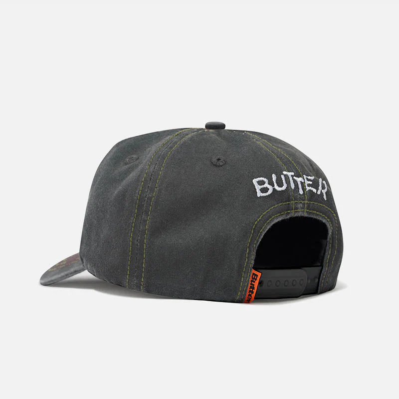 Butter Goods - Canine 5 Panel Cap - Washed Black - Image 2