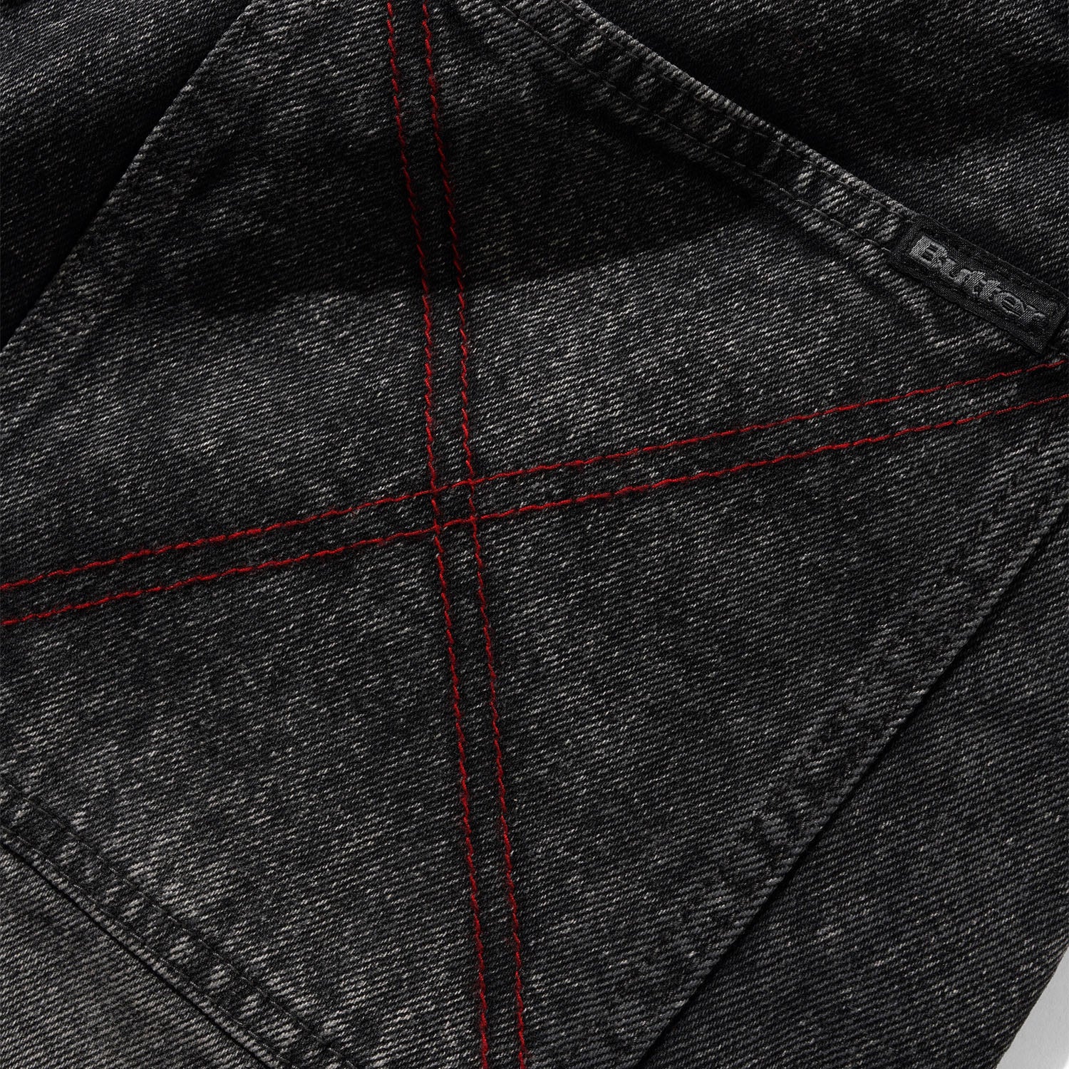 Butter Goods - Distressed Big Denim Shorts - Gun Metal - Image 4