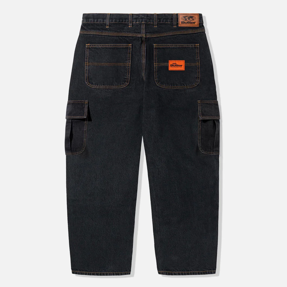 Butter Goods - Philly Santosuosso Cargo Denim Jeans - Washed Black - Image 2