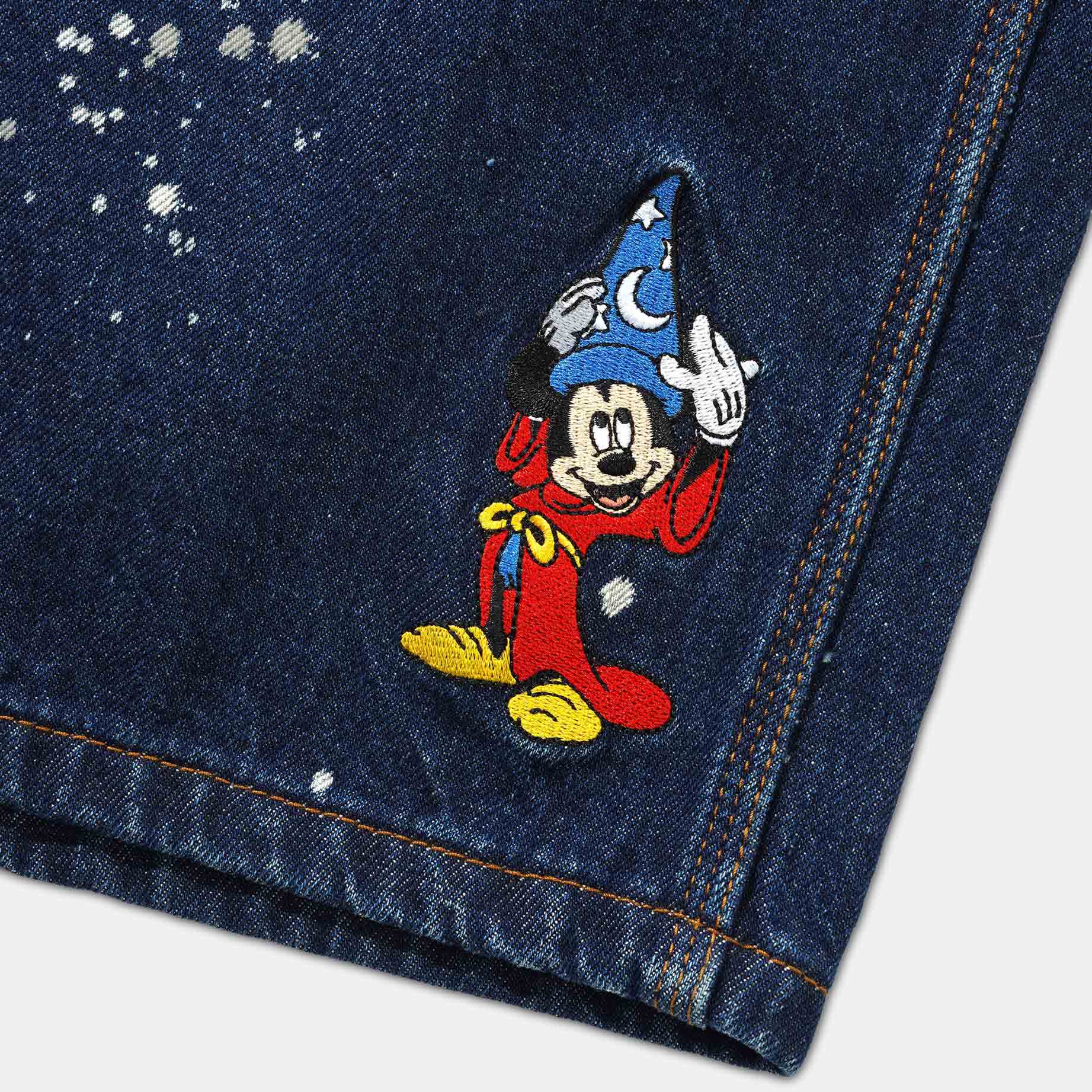Butter Goods - Sorcerer Baggy Denim Shorts - Dark Indigo Bleach Splatter - Image 4