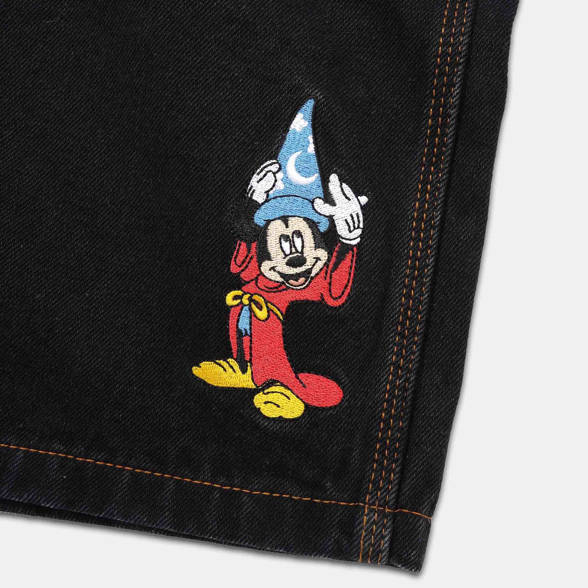 Butter Goods - Disney Sorcerer Baggy Denim Shorts - Washed Black - Image 3