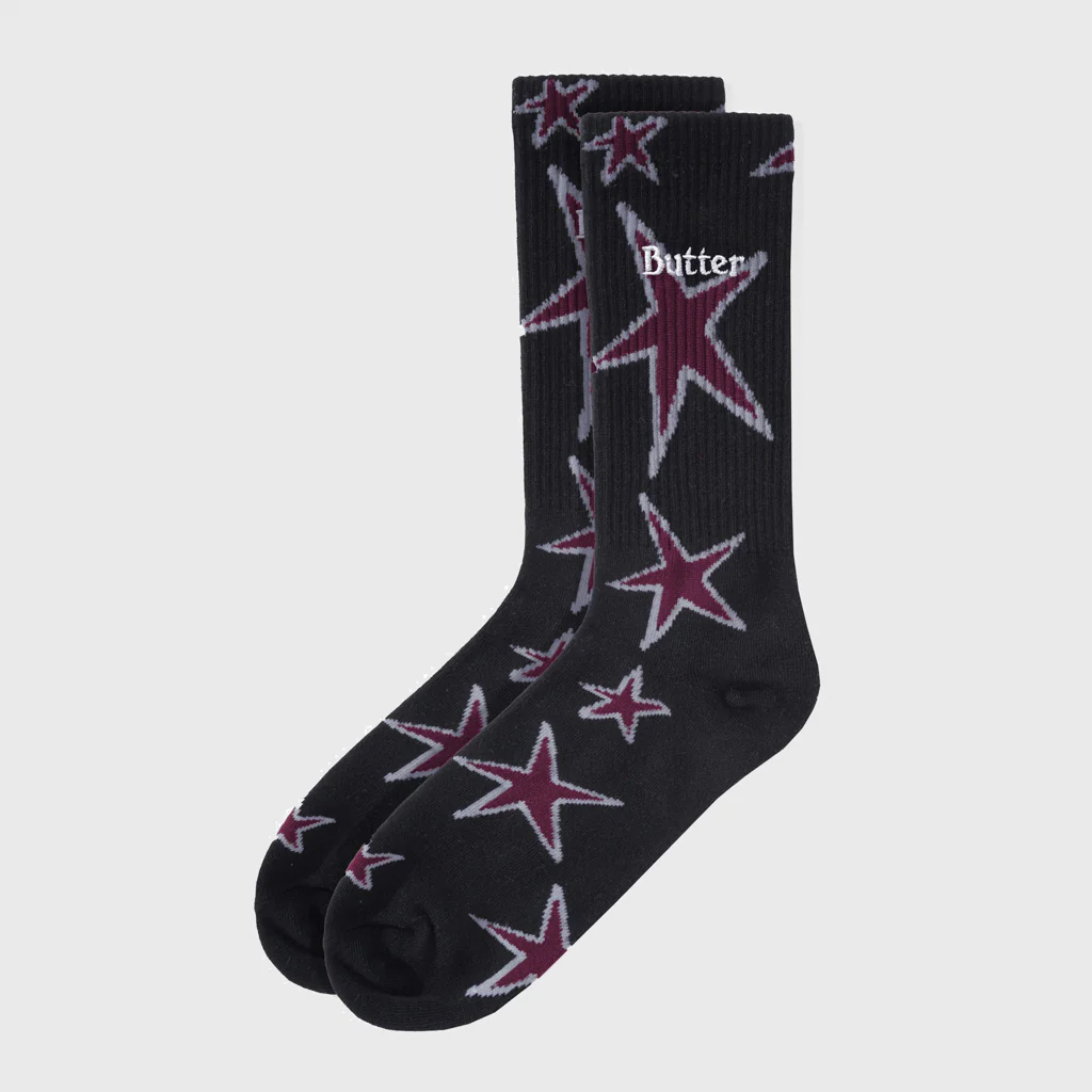 Butter Goods - Star Socks - Black