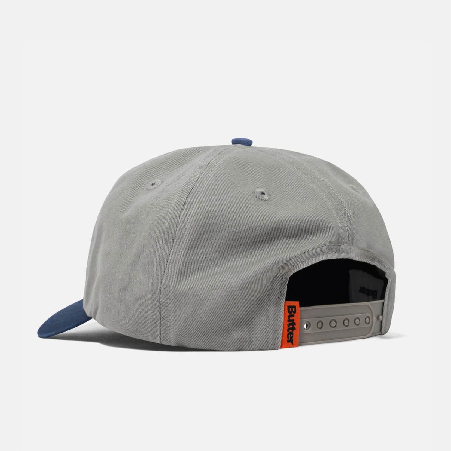 Butter Goods - Tide 5 Panel Snapback Cap - Washed Grey / Navy - Image 2