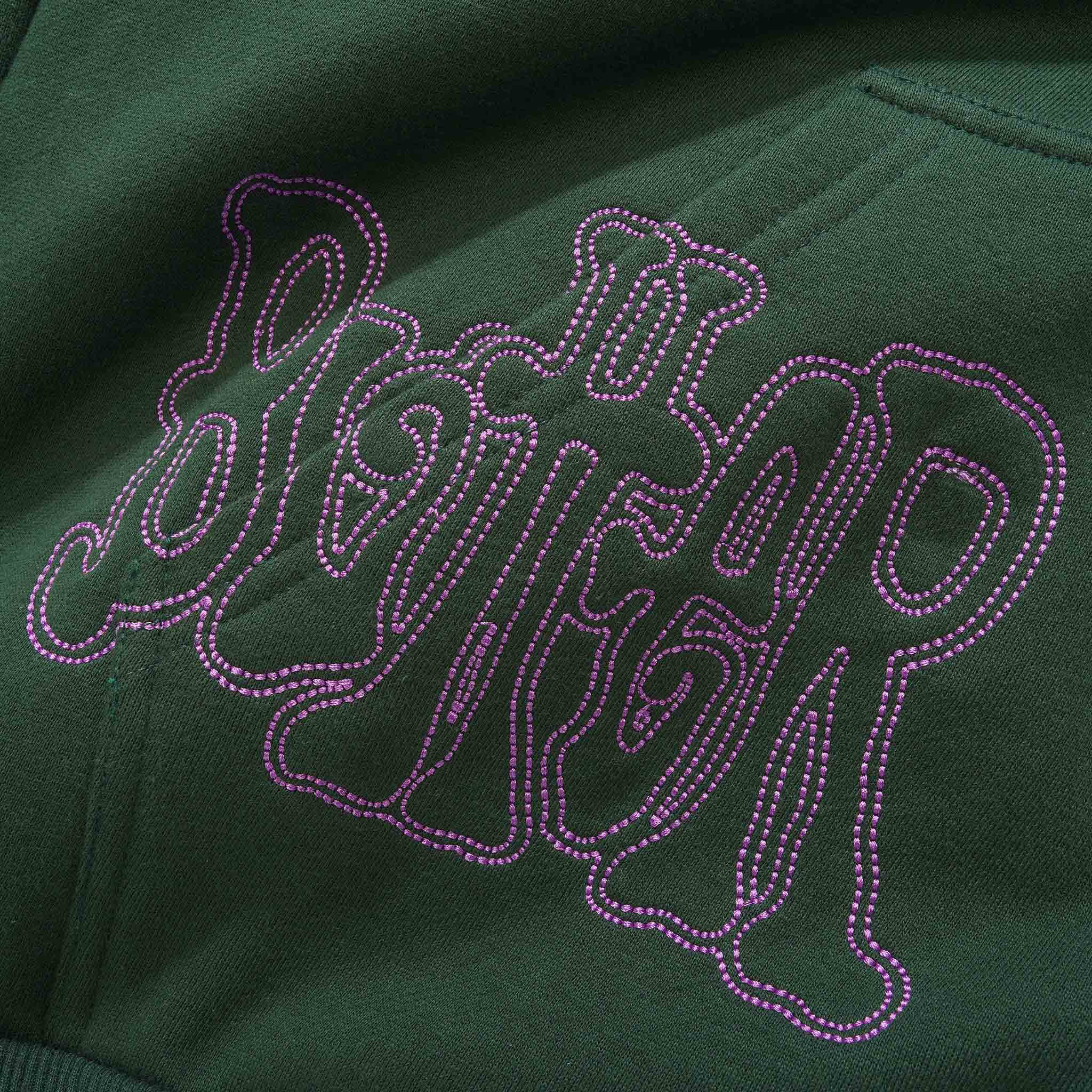 Butter Goods - Tour Zip-Thru Hooded Sweatshirt - Dark Green - Image 3