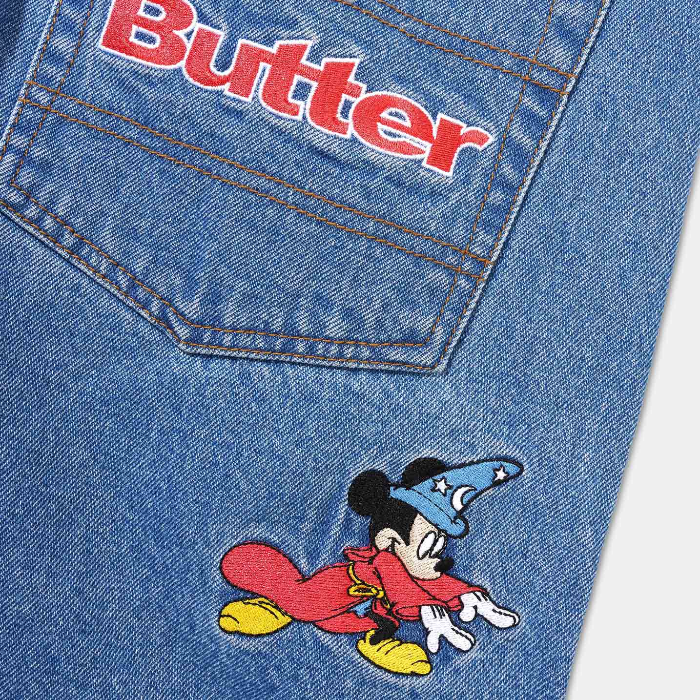 Butter Goods - Disney Sorcerer Baggy Denim Shorts - Washed Indigo - Image 3
