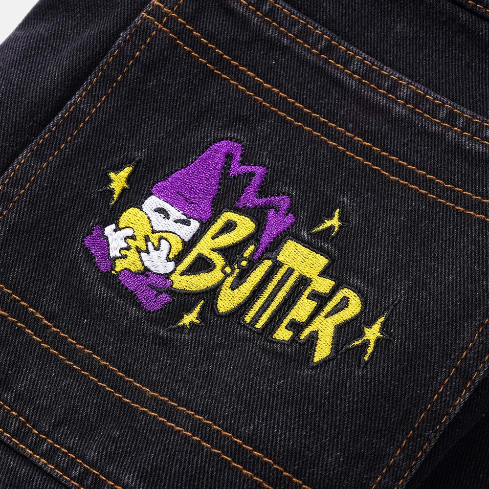 Butter Goods - Wizard Denim Shorts - Washed Black - Image 3
