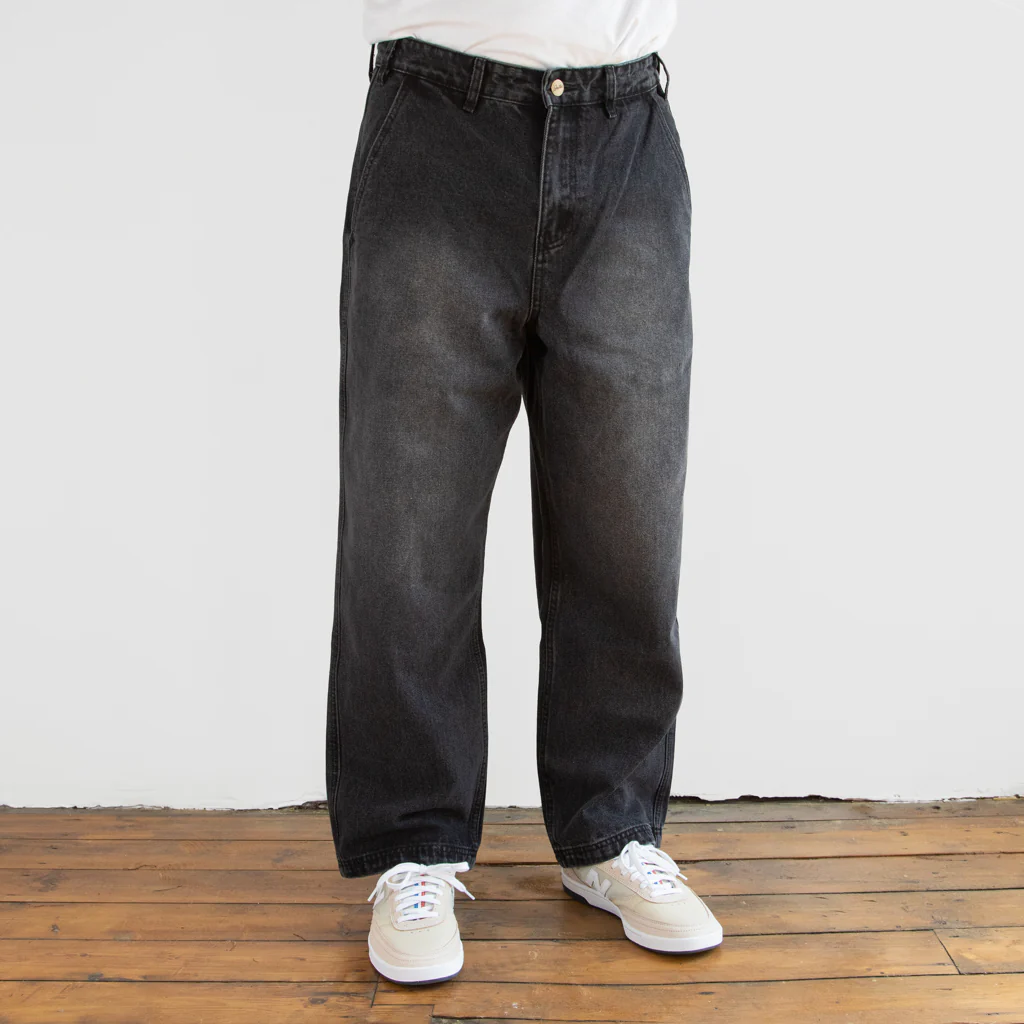 Butter Goods - Denim Work Pants - Distressed Black - Image 4