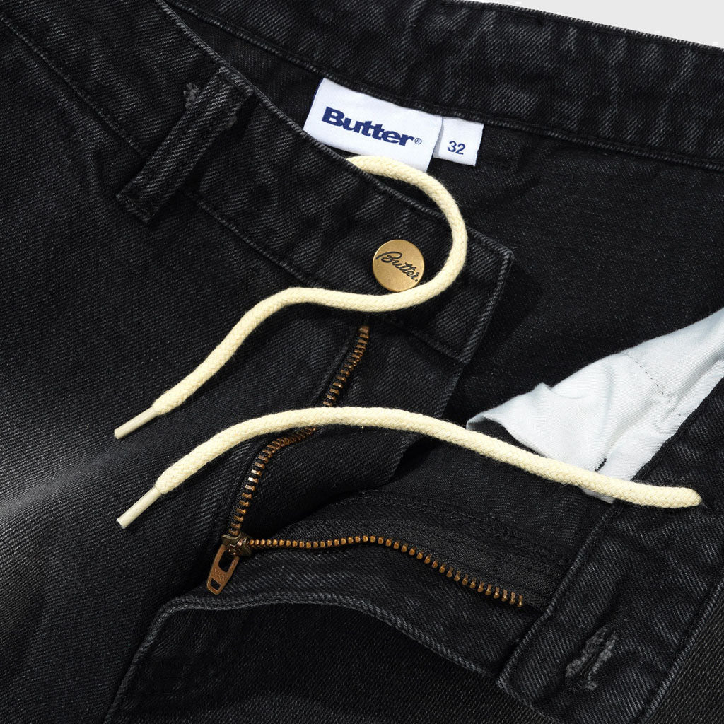 Butter Goods - Denim Work Pants - Distressed Black - Image 5
