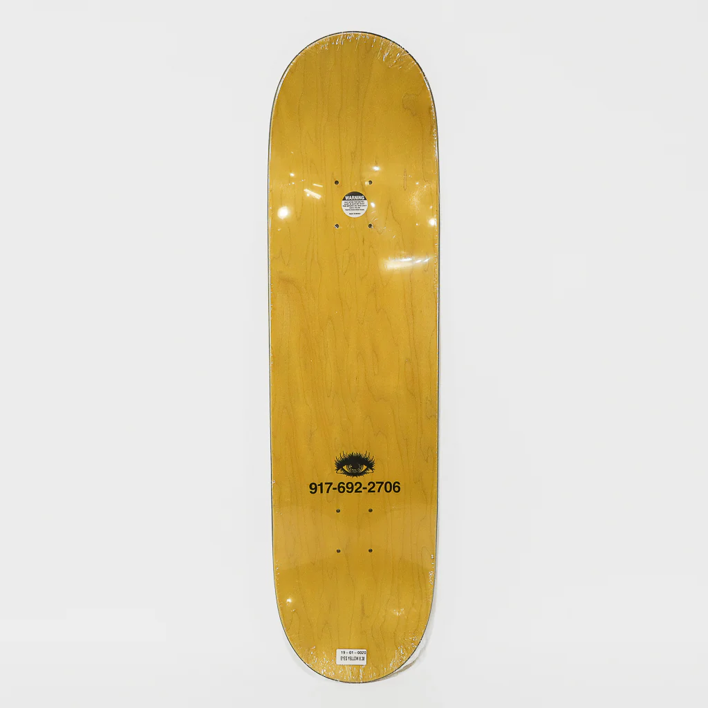 Call Me 917 - 8.38" Eyes Skateboard Deck - Yellow - Image 2