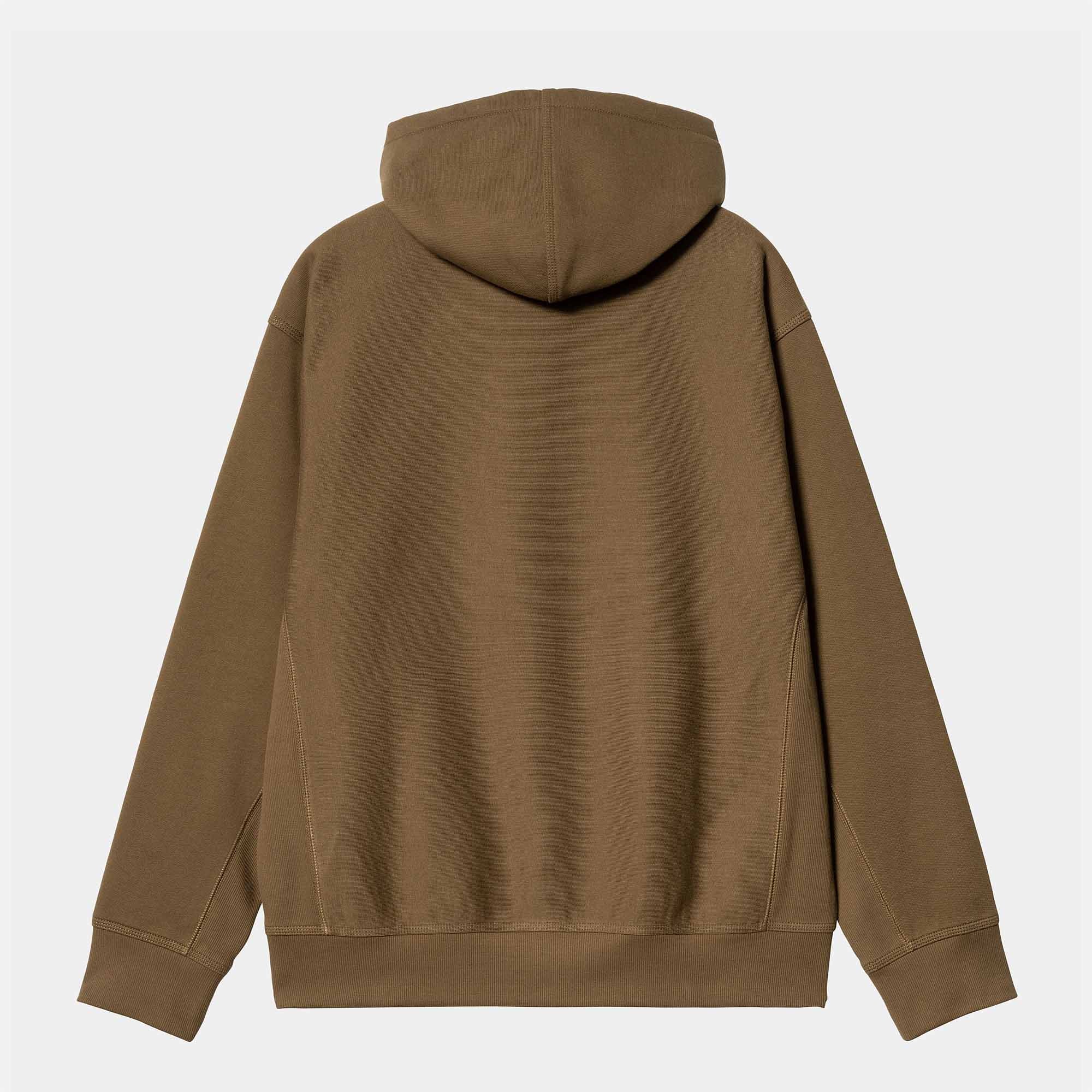 Carhartt WIP - American Script Pullover Hooded Sweatshirt - Lumber - Image 2
