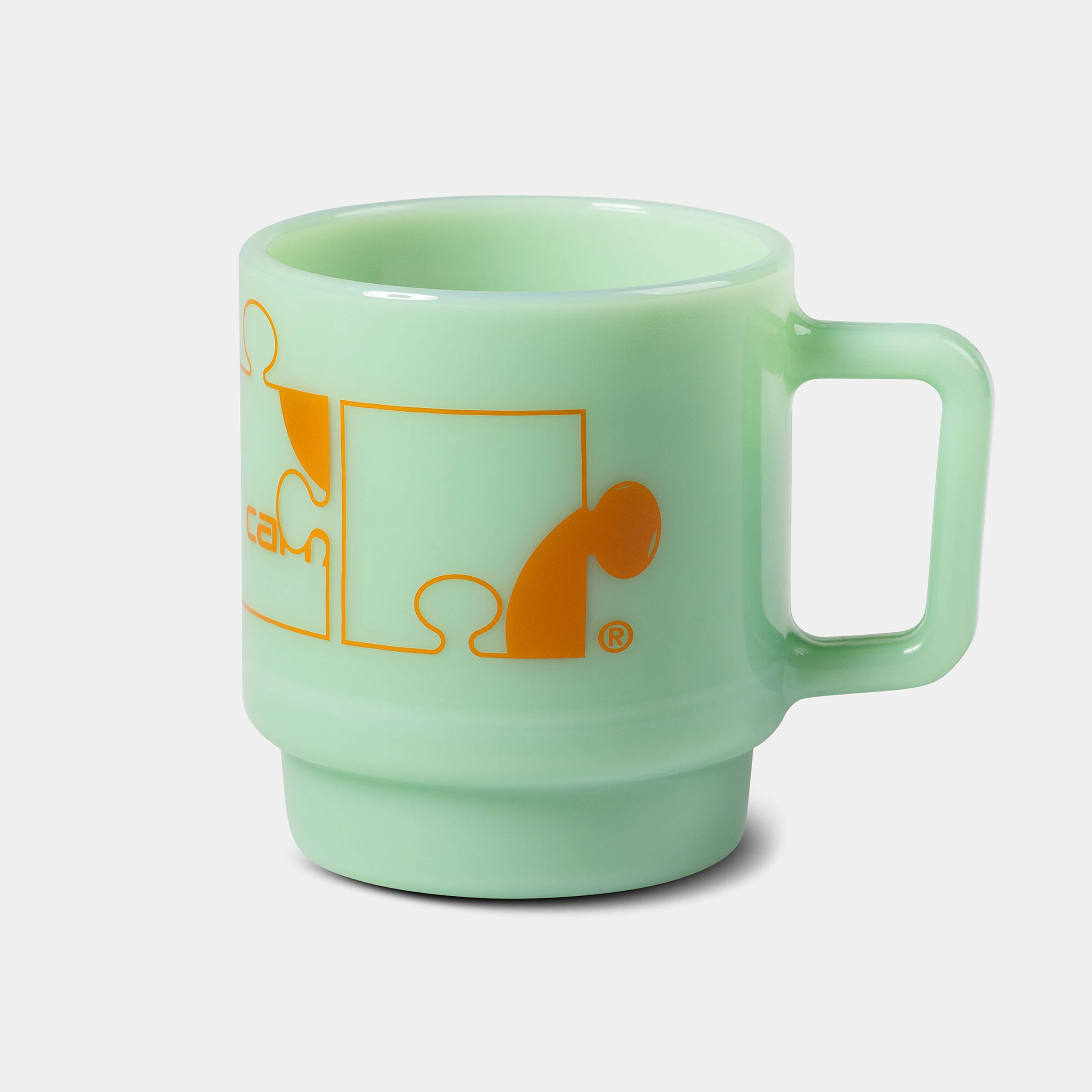 Carhartt WIP - Assemble Glass Mug - Jade / Orange - Image 2