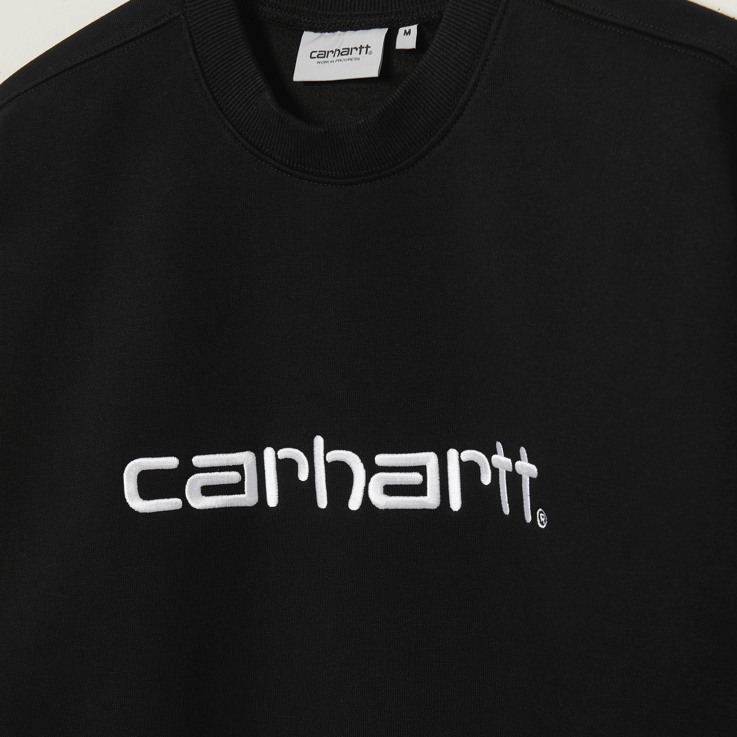 Carhartt WIP - Carhartt Crewneck Sweatshirt - Black / White - Image 2